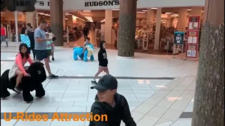 Paw Dog 플러시 순찰대 배터리 동물 놀이기구 놀이터 쇼핑몰 임대용